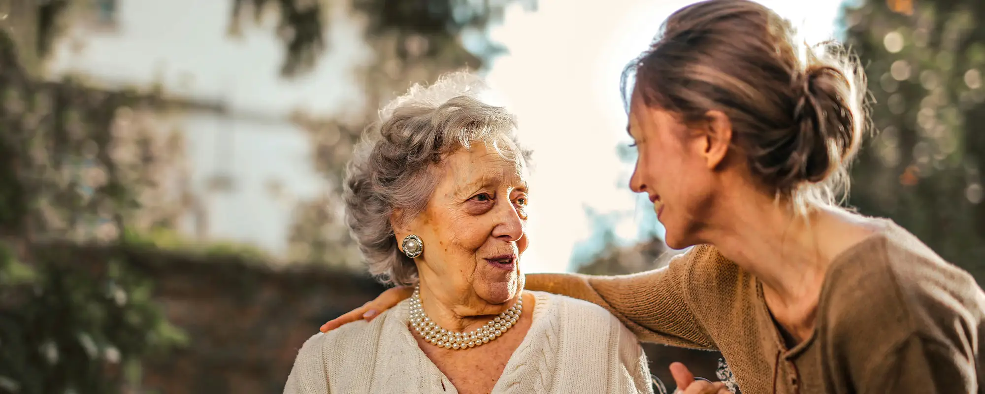woman with older mother